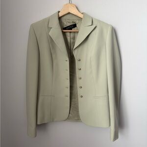 Vintage Kaspar Blazer Women’s Light Green Gold Buttons Size 6